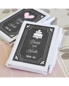 Chalkboard Wedding Personalized Notebook Favors