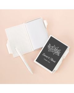 Floral Silhouette Notebook Favors