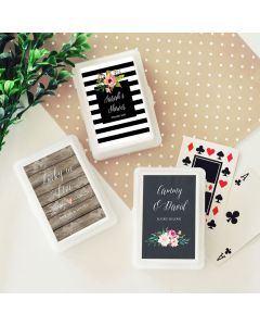 Personalized Floral Garden Playing Cards