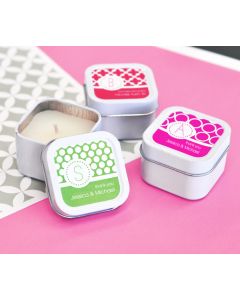 MOD Pattern Monogram Square Candle Tins