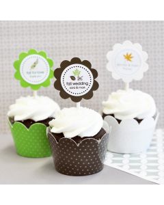 Fall Cupcake Wrappers & Cupcake Toppers (Set of 24) 
