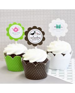 Personalized Theme Cupcake Wrappers & Cupcake Toppers (Set of 24) 