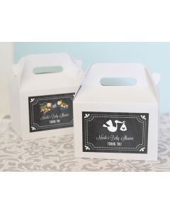 Chalkboard Baby Shower Personalized Mini Gable Boxes (set of 12)