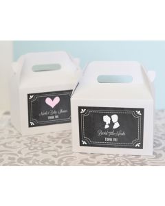 Chalkboard Wedding Personalized Mini Gable Boxes (set of 12)