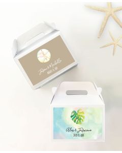 Personalized Tropical Beach Mini Gable Boxes (set of 12)