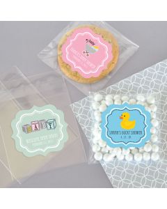 Personalized Baby Shower Clear Candy Bags (Set of 24)