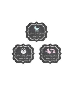 Chalkboard Baby Shower Personalized Frame Labels