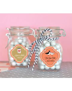 Personalized Theme Glass Jar with Swing Top Lid - SMALL