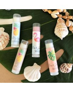 Personalized Tropical Beach Lip Balm Tubes