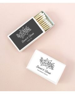 Floral Silhouette Matchboxes (set of 50)