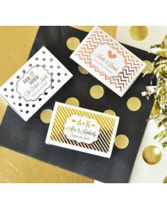 Metallic Foil Personalized Match Boxes (set of 50) 