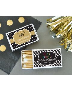 Personalized Birthday Match Boxes (set of 50)