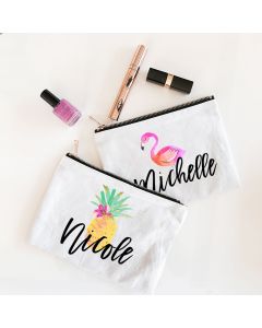 Tropical Beach Canvas Cosmetic Bags