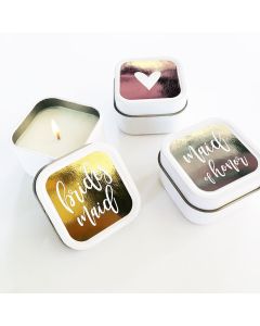 Gift Square Candle Tins (Set of 12)