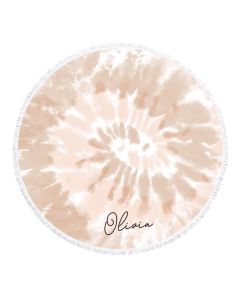 Personalized Round Towel - Tie Dye
