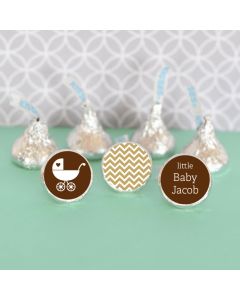 Personalized Baby Silhouette Hershey's Kisses Labels(set of 108)