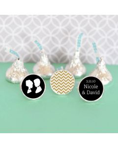 Personalized Theme Silhouette Hershey's Kisses Labels(set of 108)