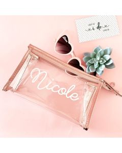 Bridesmaid Make Up Bags Rose Gold 