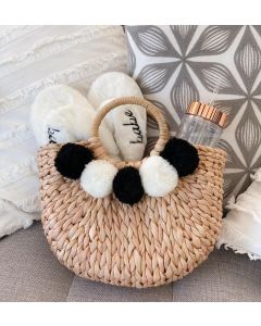 Pom Pom Straw Purse Beach Bag Purse Bridesmaids